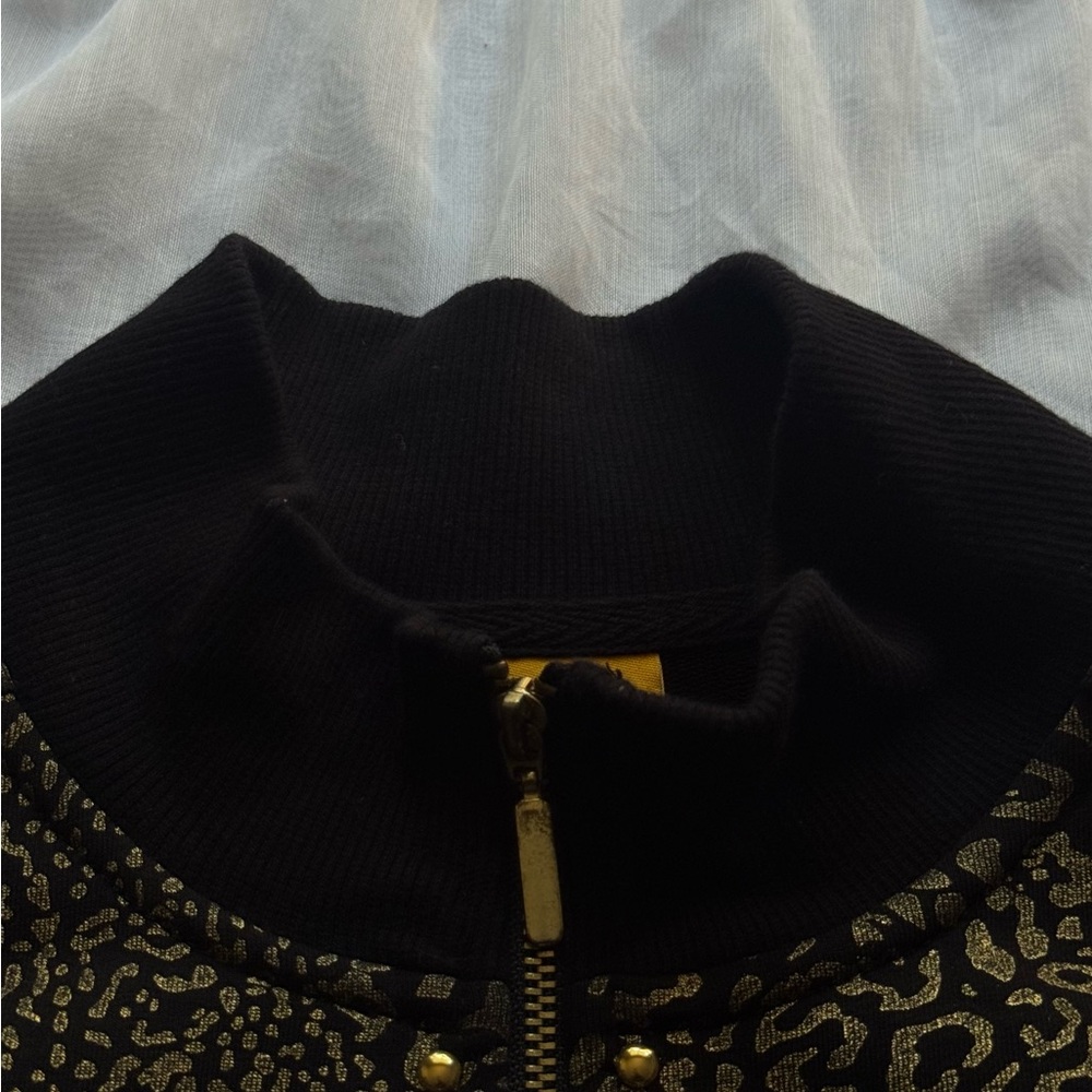 Ruby Rd. Leopard Print Bomber Jacket - Picture 3 of 7